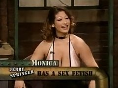 Weird big boobs cake fetish on Jerry Springer show