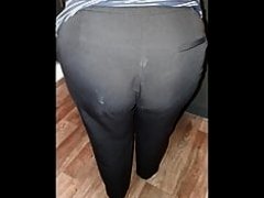 Dirty old perv wanted to wipe precum on my gfs work trousers