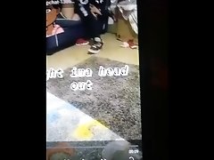 Fat hoe gets buzzed down by baby daddy in front of young friend