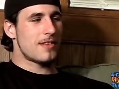 Straight amateur thugs Chain and Aaron join to wank dicks